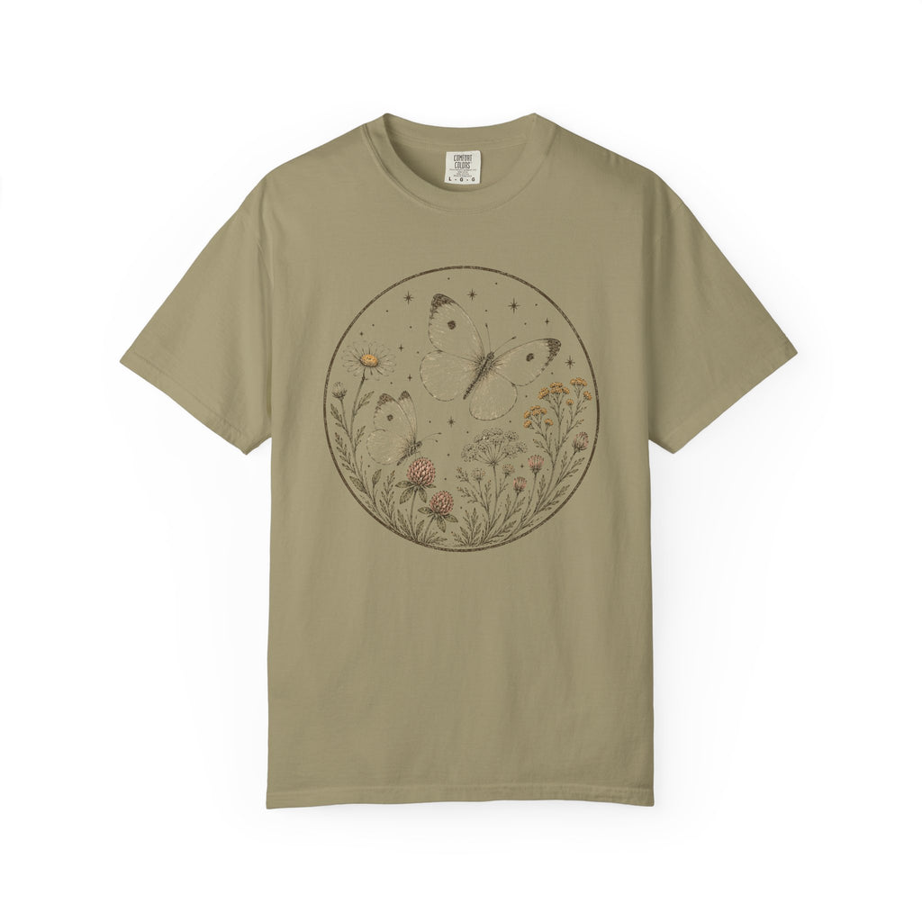 Cabbage Butterfly Block Print T-shirt
