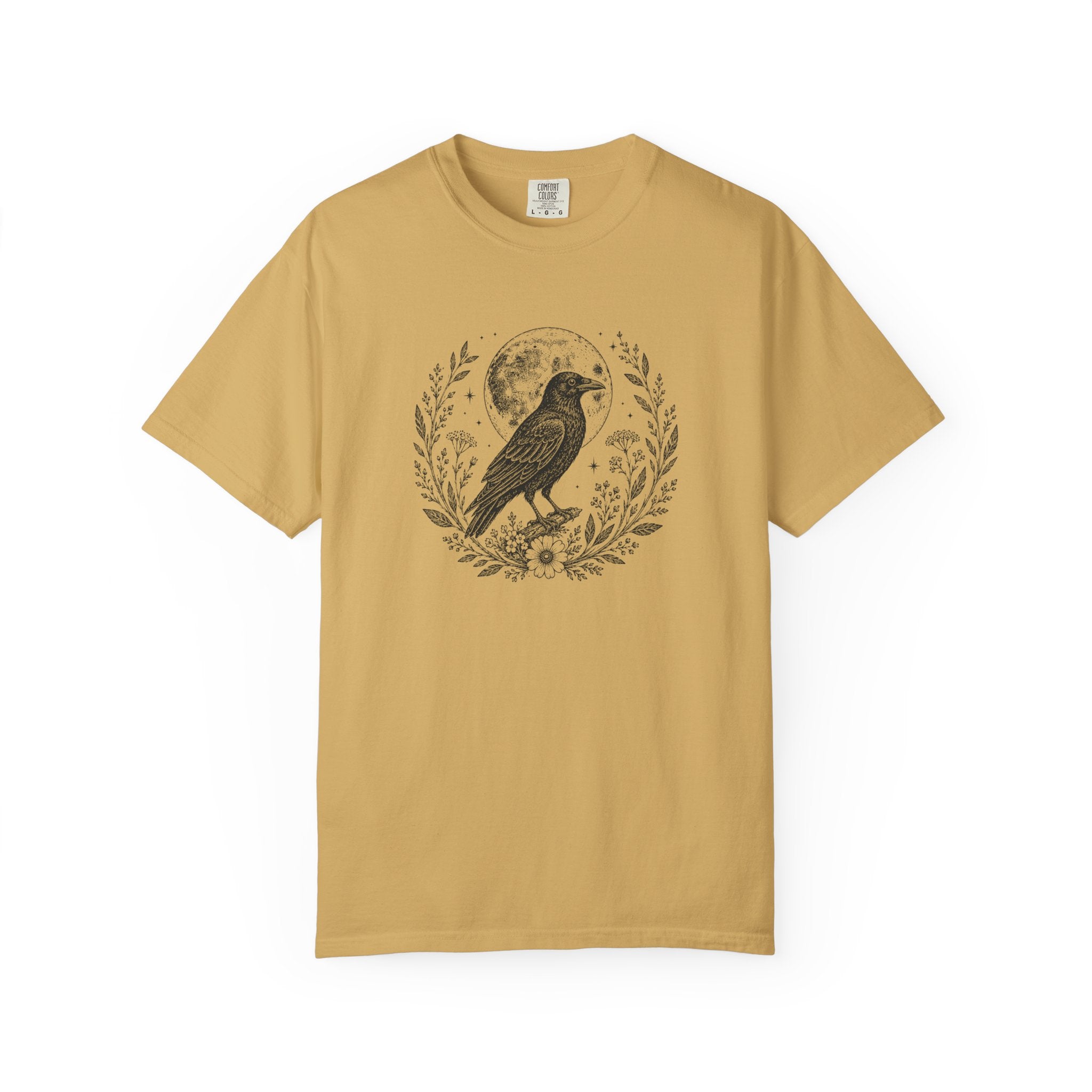 Crow and Moon Block Print T-shirt