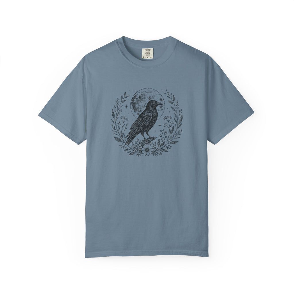 Crow and Moon Block Print T-shirt