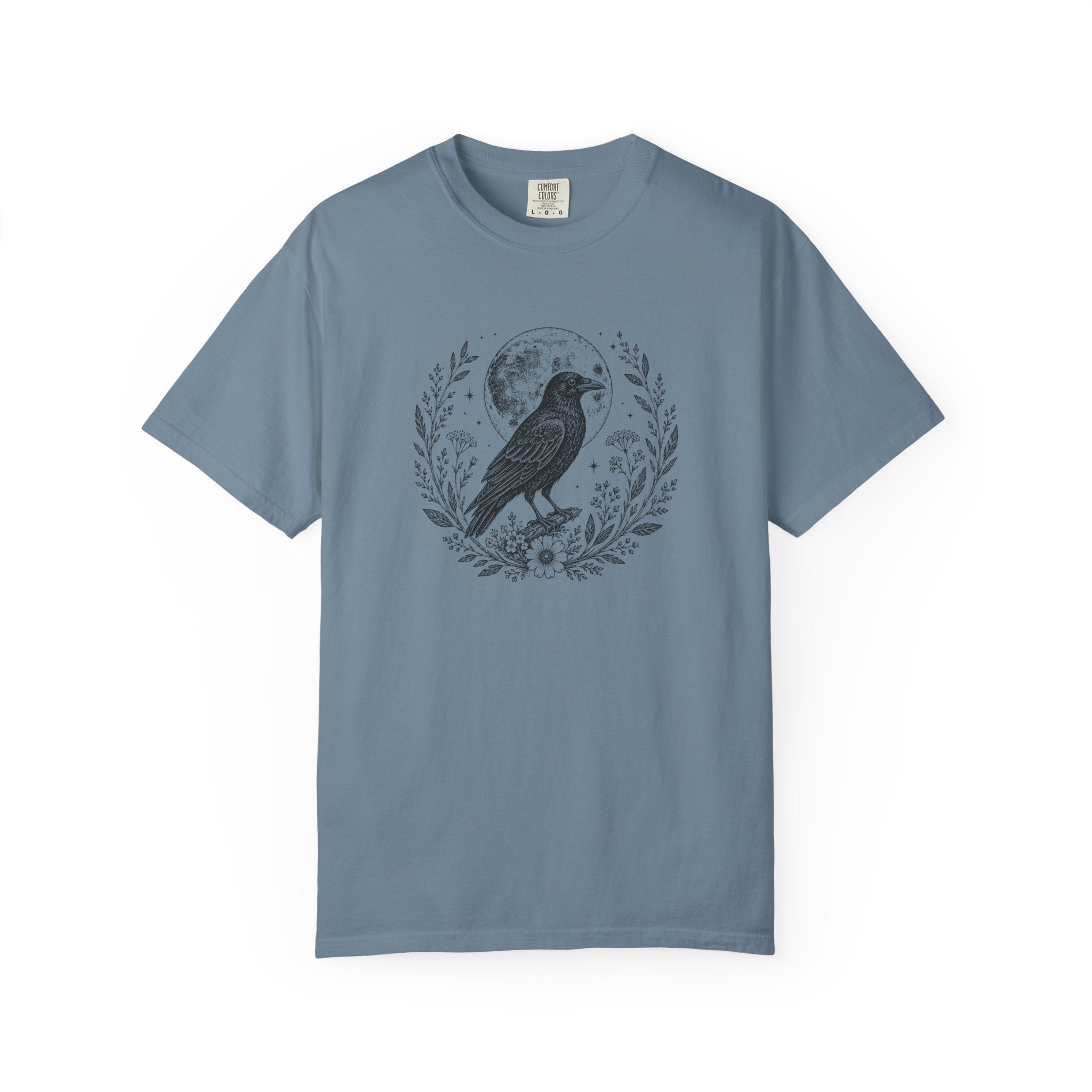 Crow and Moon Block Print T-shirt