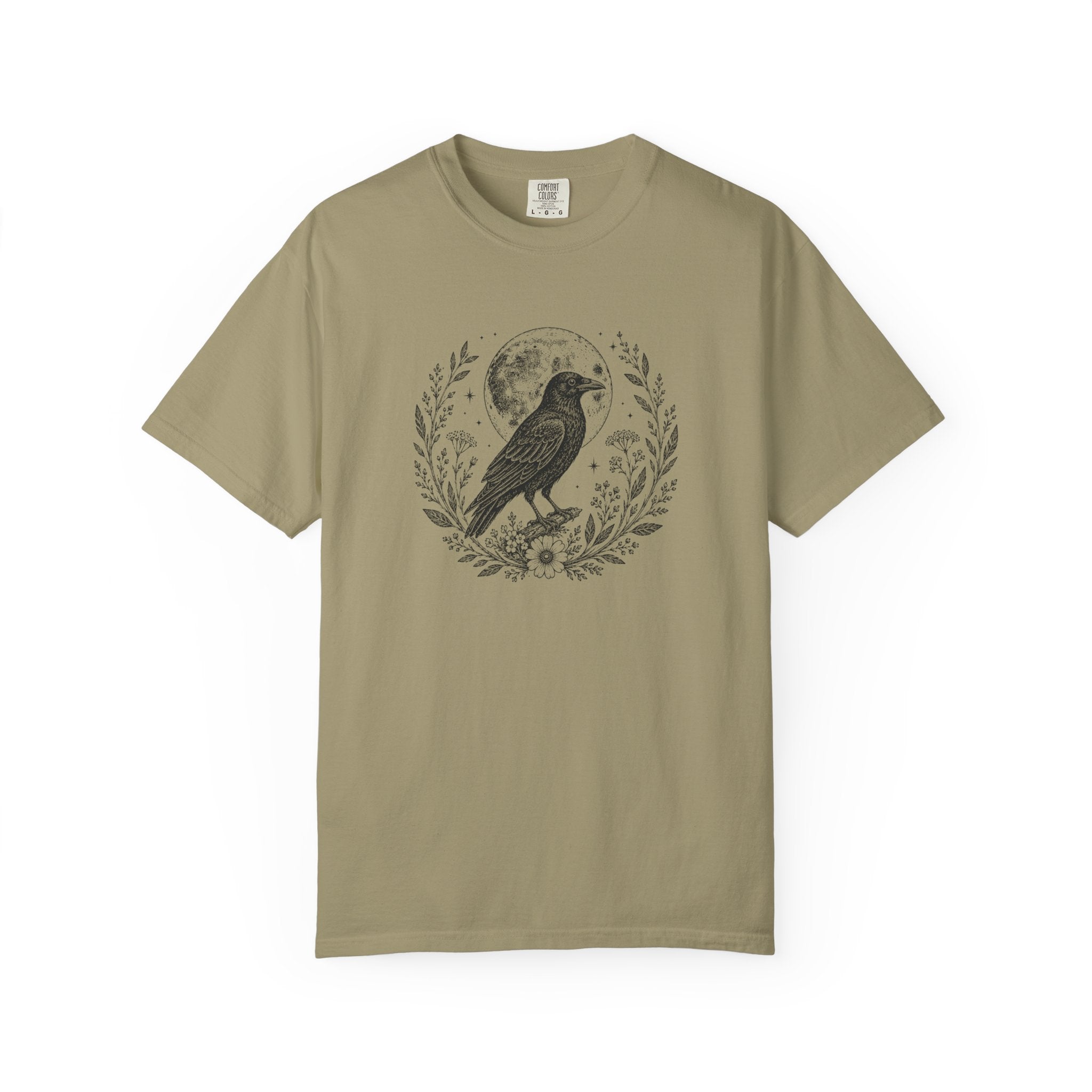 Crow and Moon Block Print T-shirt