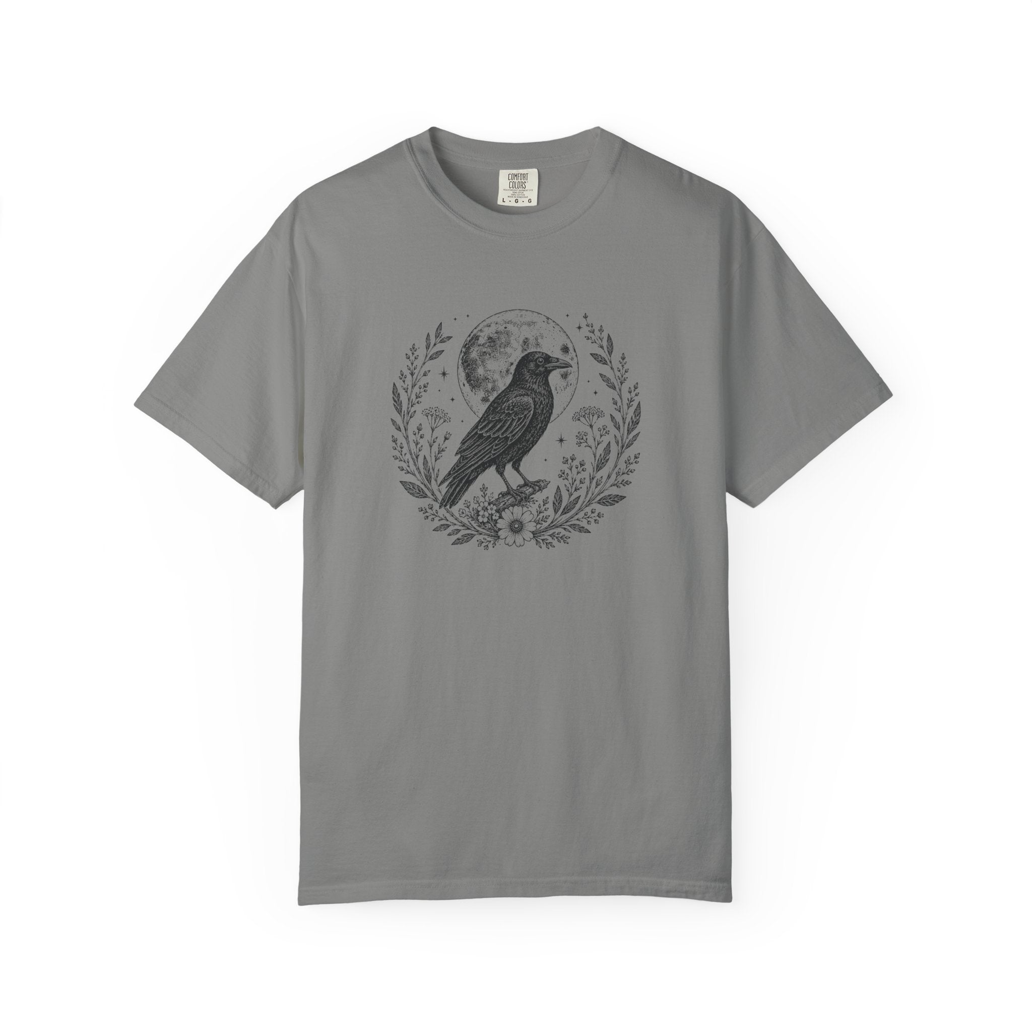 Crow and Moon Block Print T-shirt