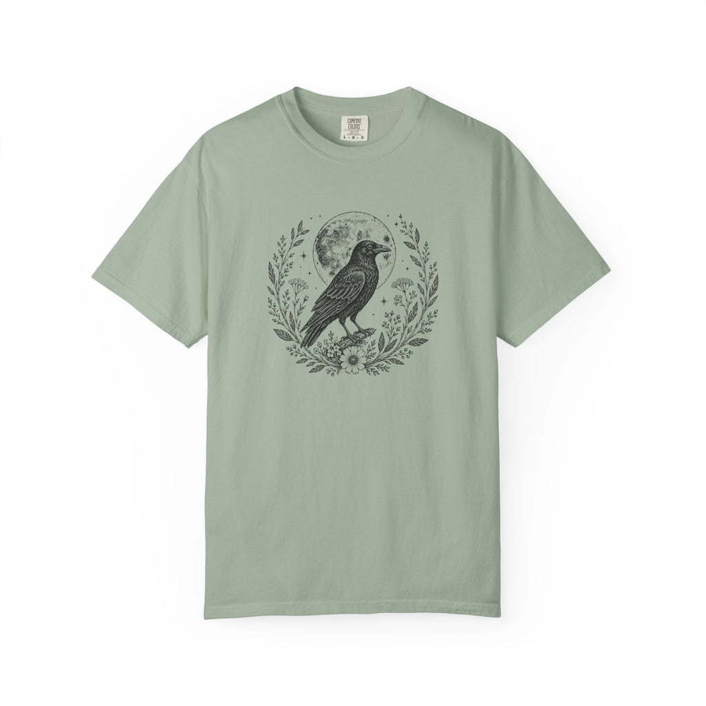 Crow and Moon Block Print T-shirt