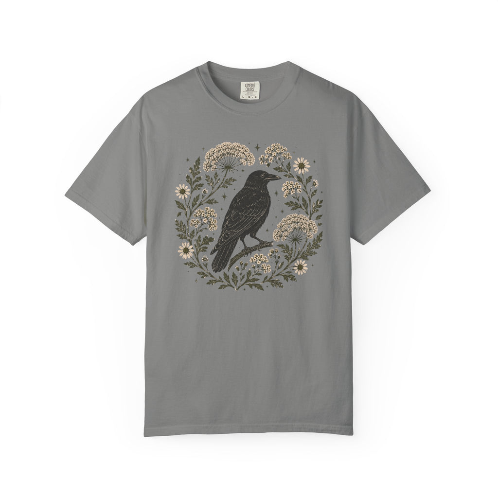 Raven and Queen Anne's Lace Block Print T-shirt