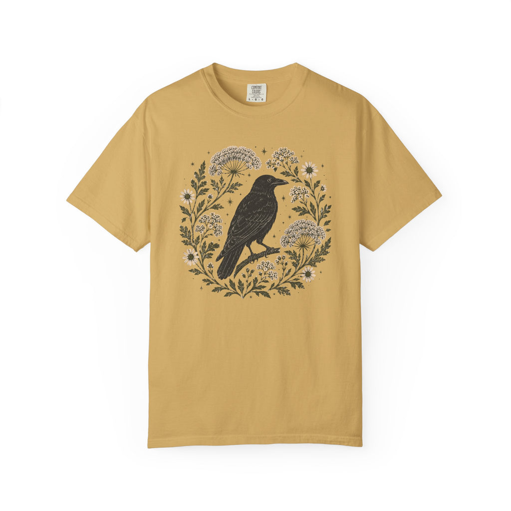 Raven and Queen Anne's Lace Block Print T-shirt
