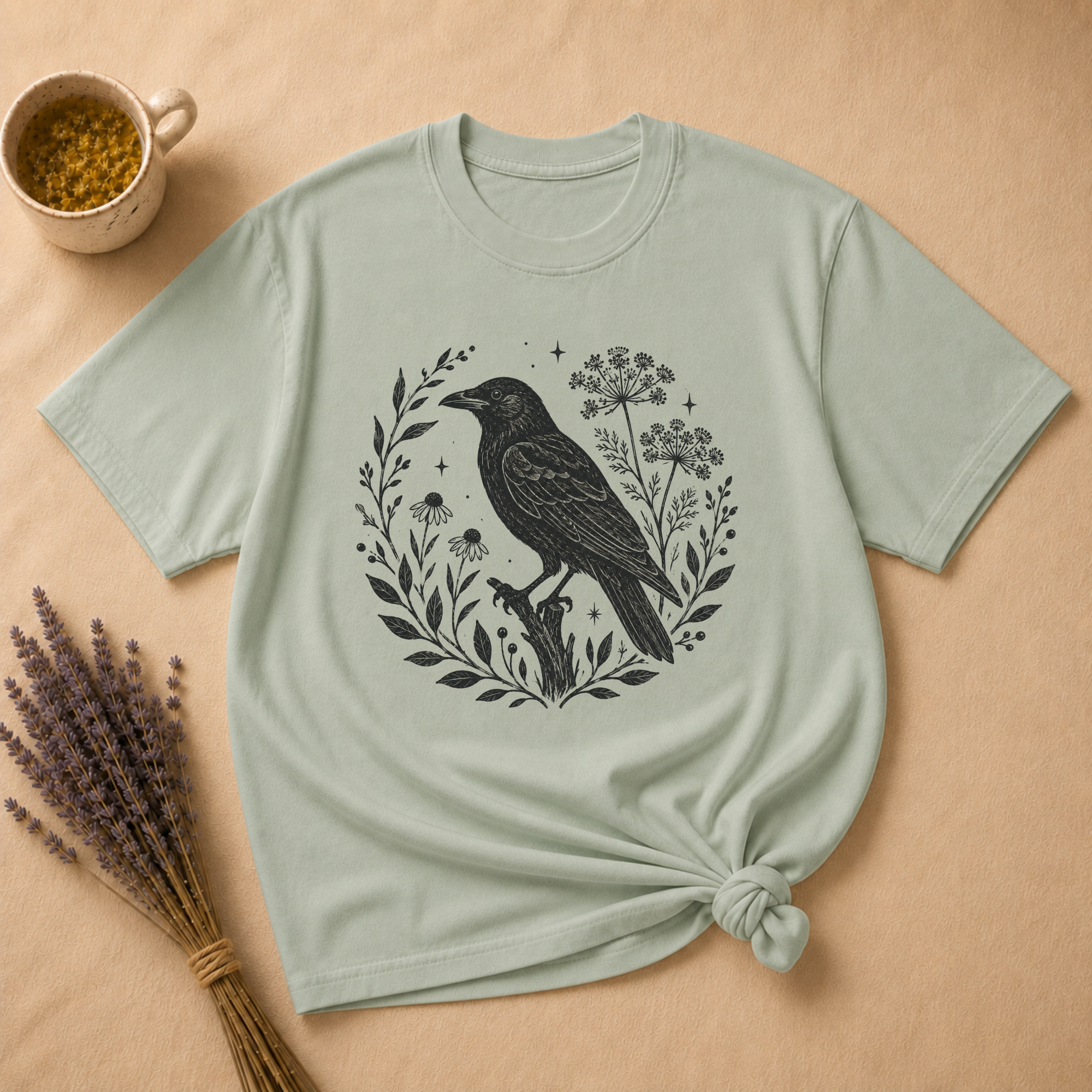 Raven Block Print T-shirt