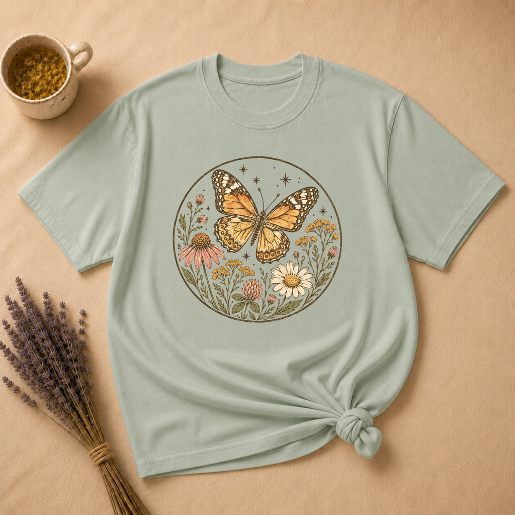 Monarch Butterfly Block Print
