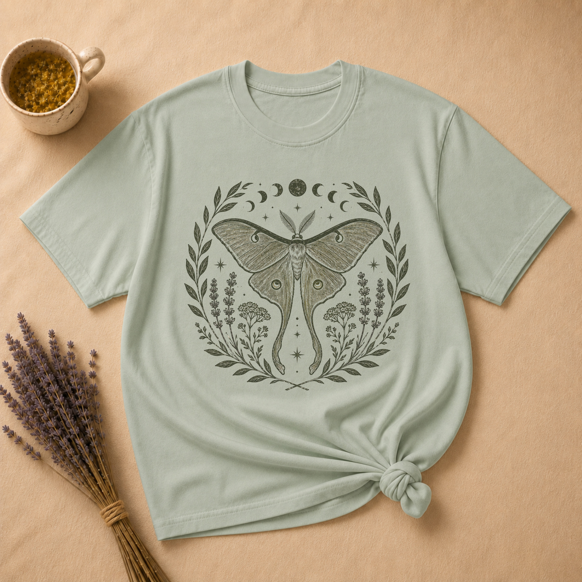 Luna Moth Block Print T-shirt