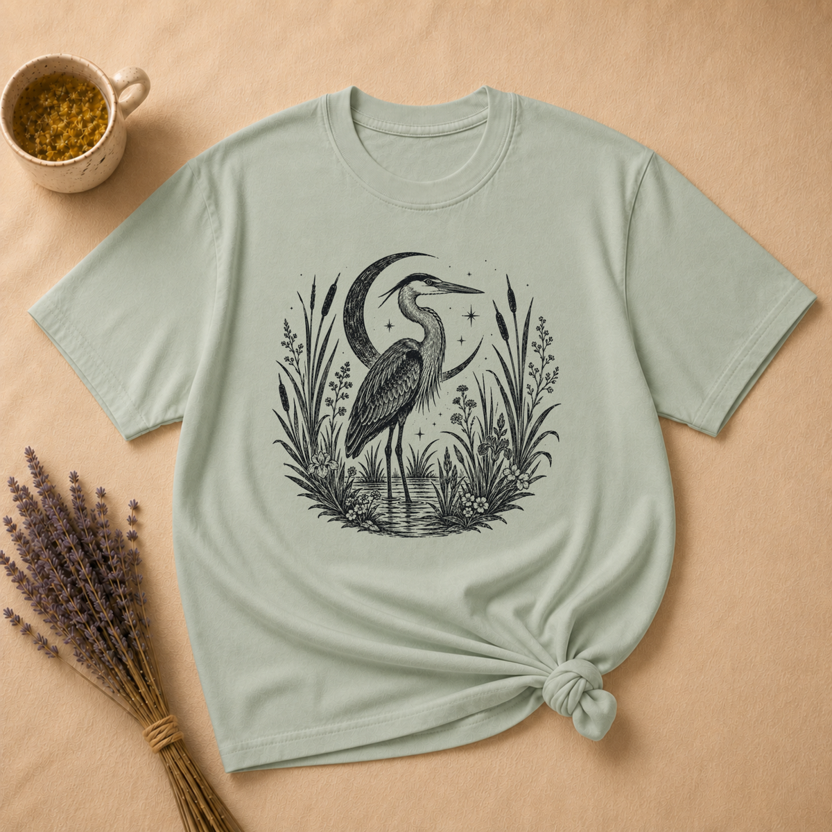 Heron Block Print T-shirt