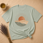 Minimal Sun and Mountains T-shirt