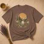Vintage River Linocut Landscape T-shirt