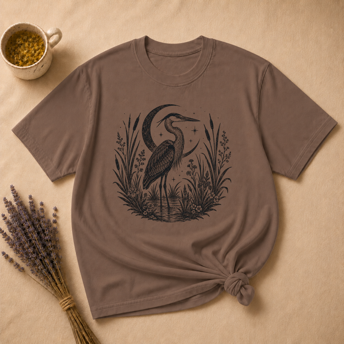 Heron Block Print T-shirt
