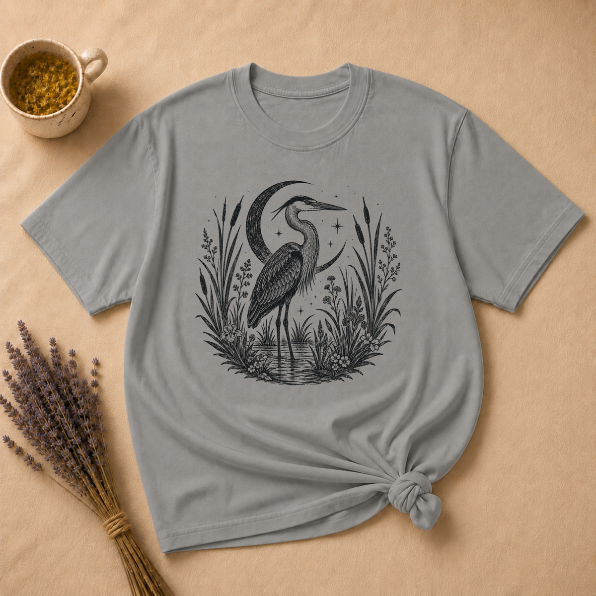 Heron Block Print T-shirt