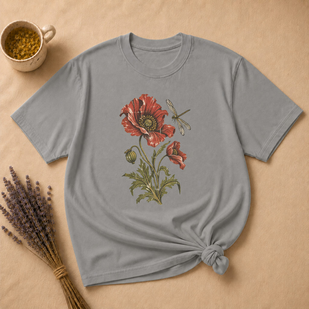 Poppy and Dragonfly T-shirt