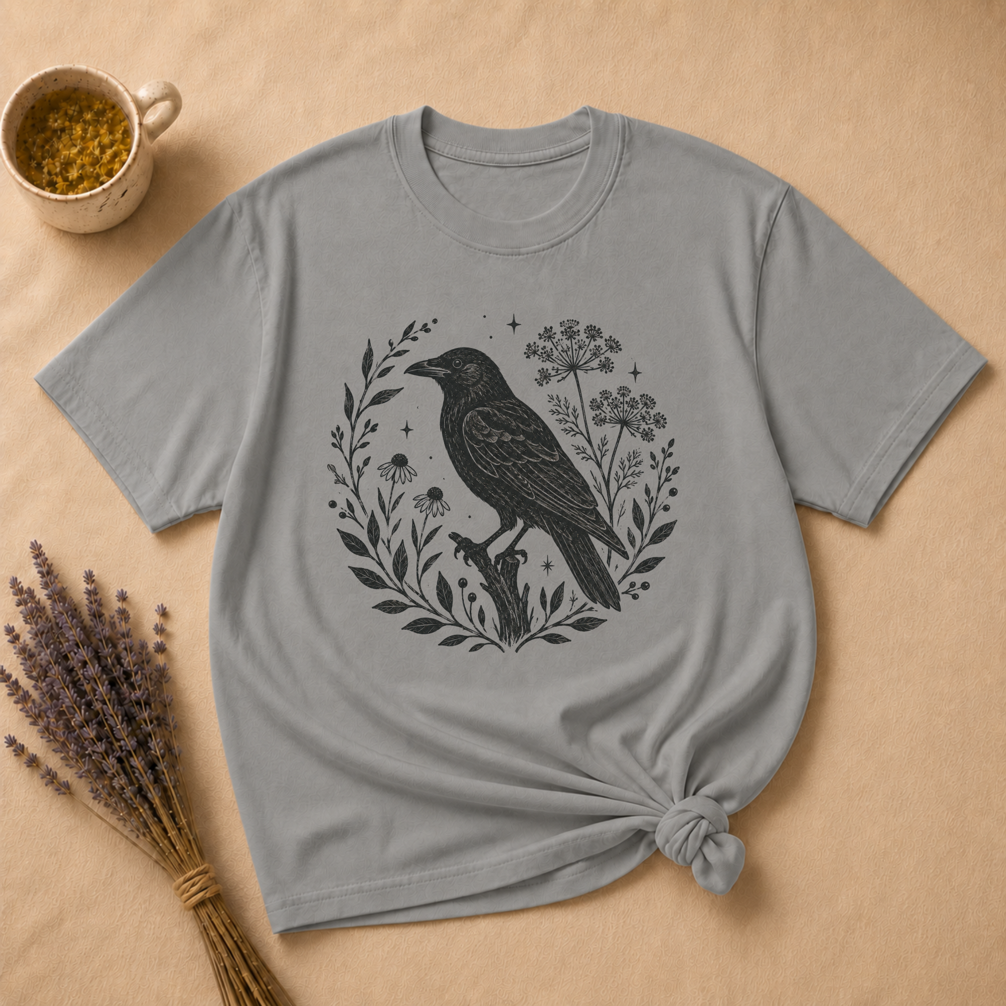 Raven Block Print T-shirt