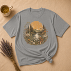 Vintage River Linocut Landscape T-shirt