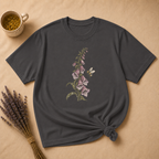 Vintage Foxglove and Hovering Bee T-shirt