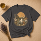 Vintage River Linocut Landscape T-shirt