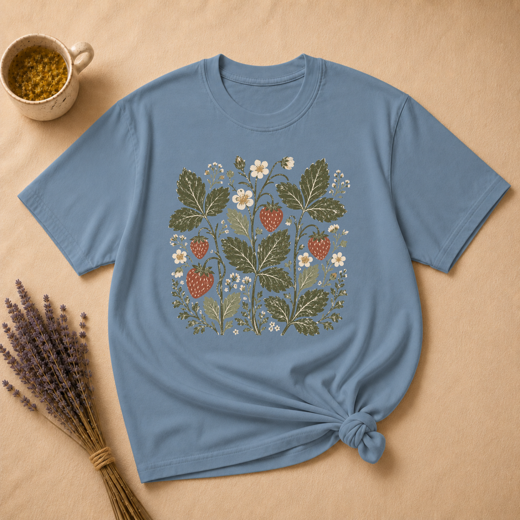 Wild Strawberries Block Print T-shirt