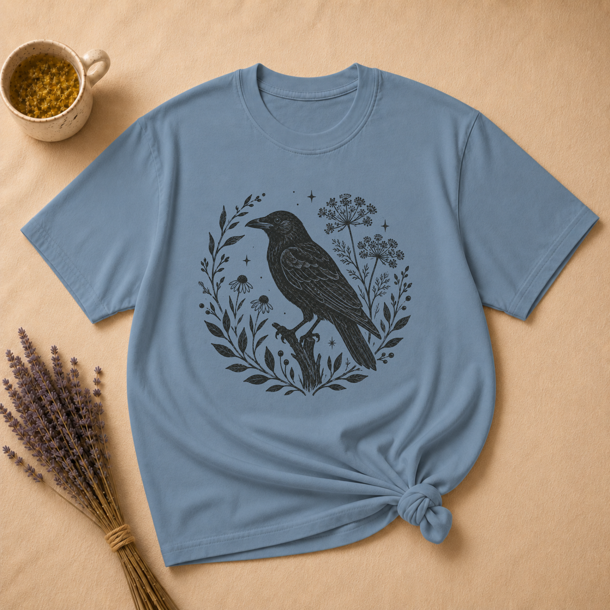 Raven Block Print T-shirt
