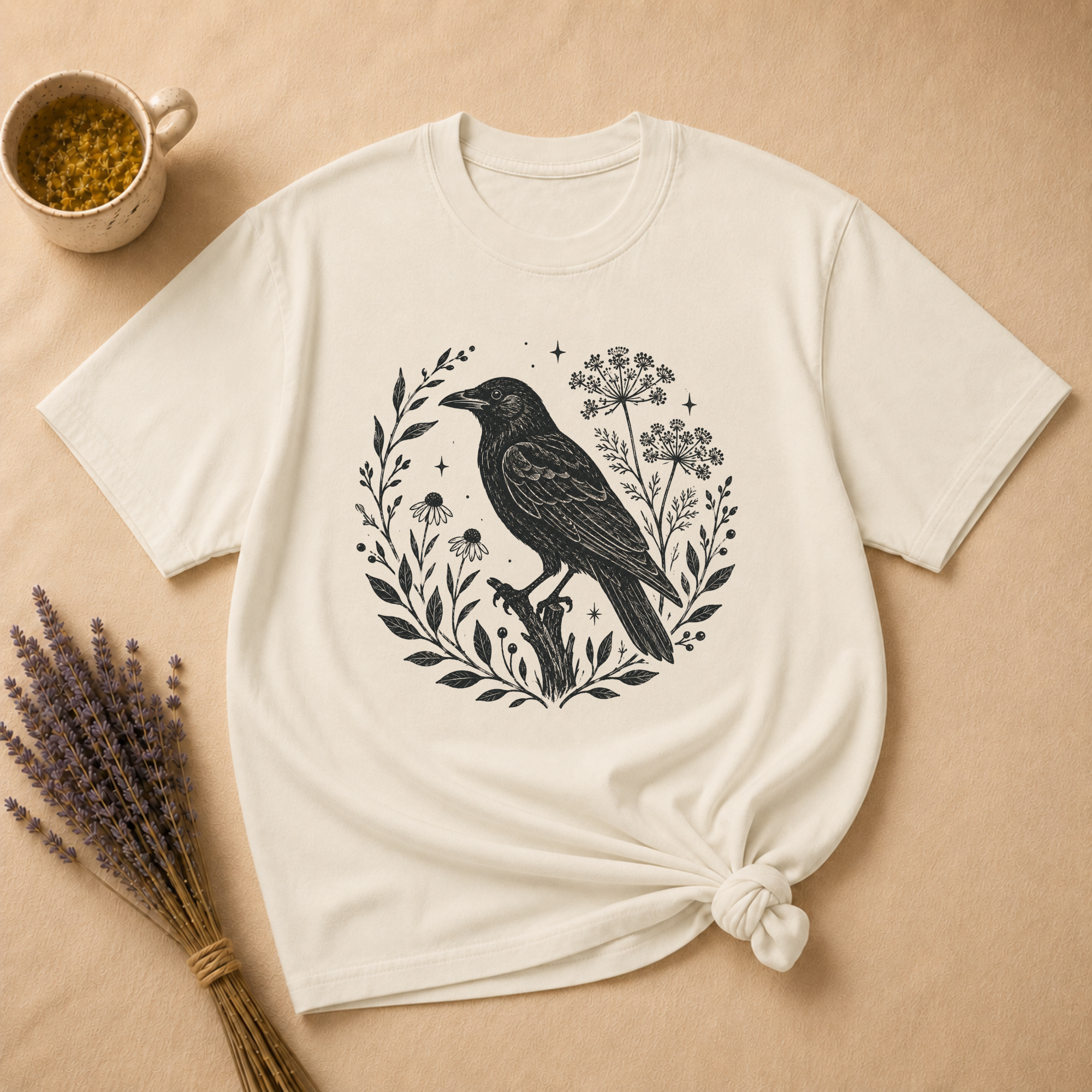 Raven Block Print T-shirt