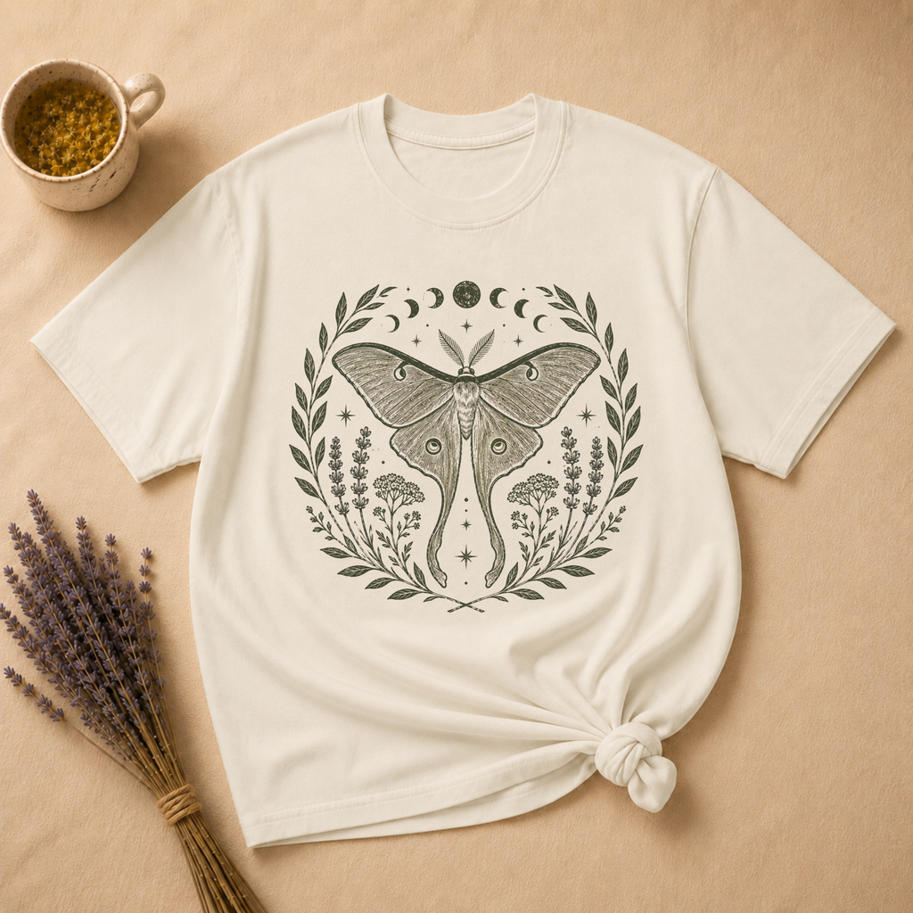 Luna Moth Block Print T-shirt