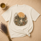 Vintage River Linocut Landscape T-shirt