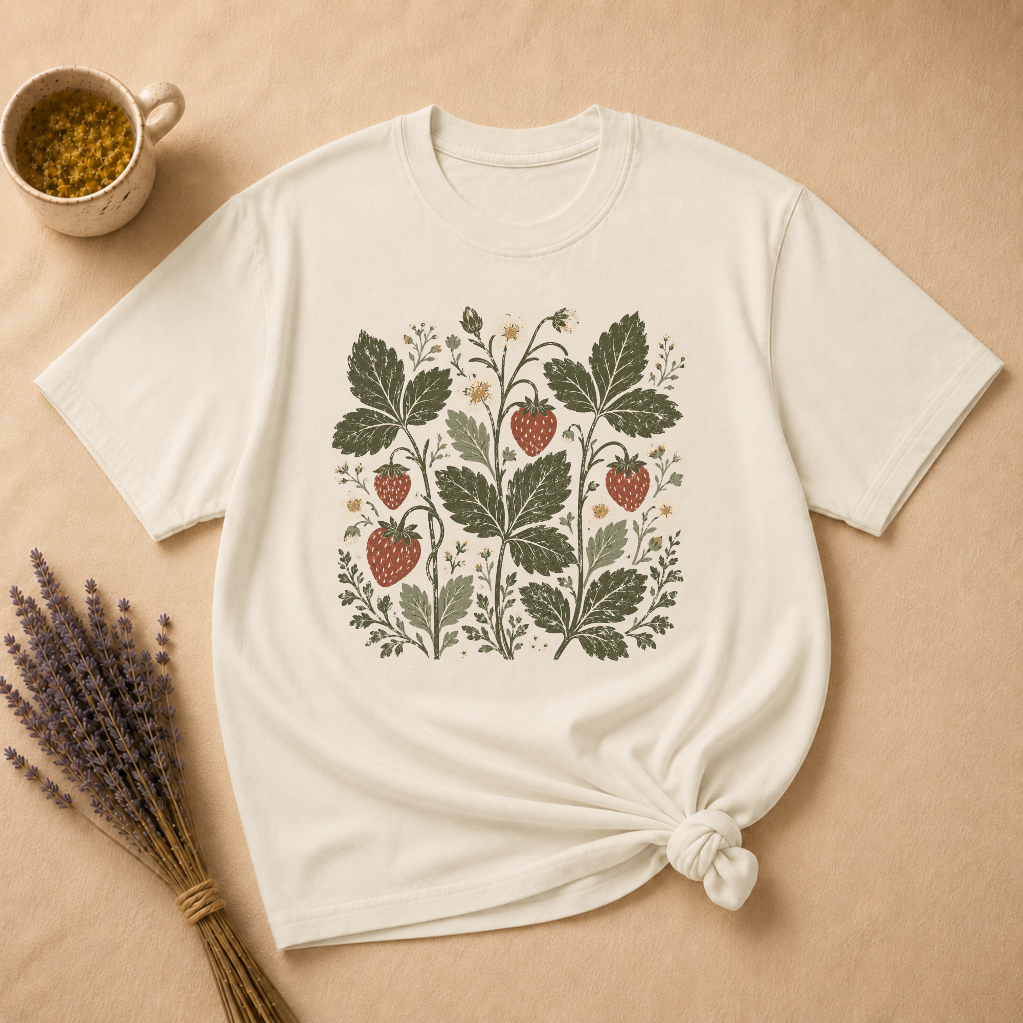 Wild Strawberries Block Print T-shirt