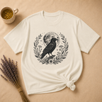 Crow and Moon Block Print T-shirt