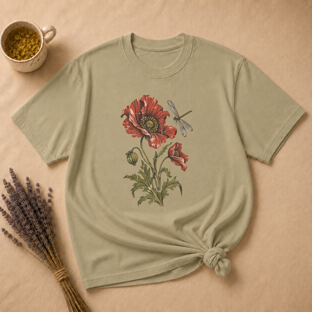 Poppy and Dragonfly T-shirt