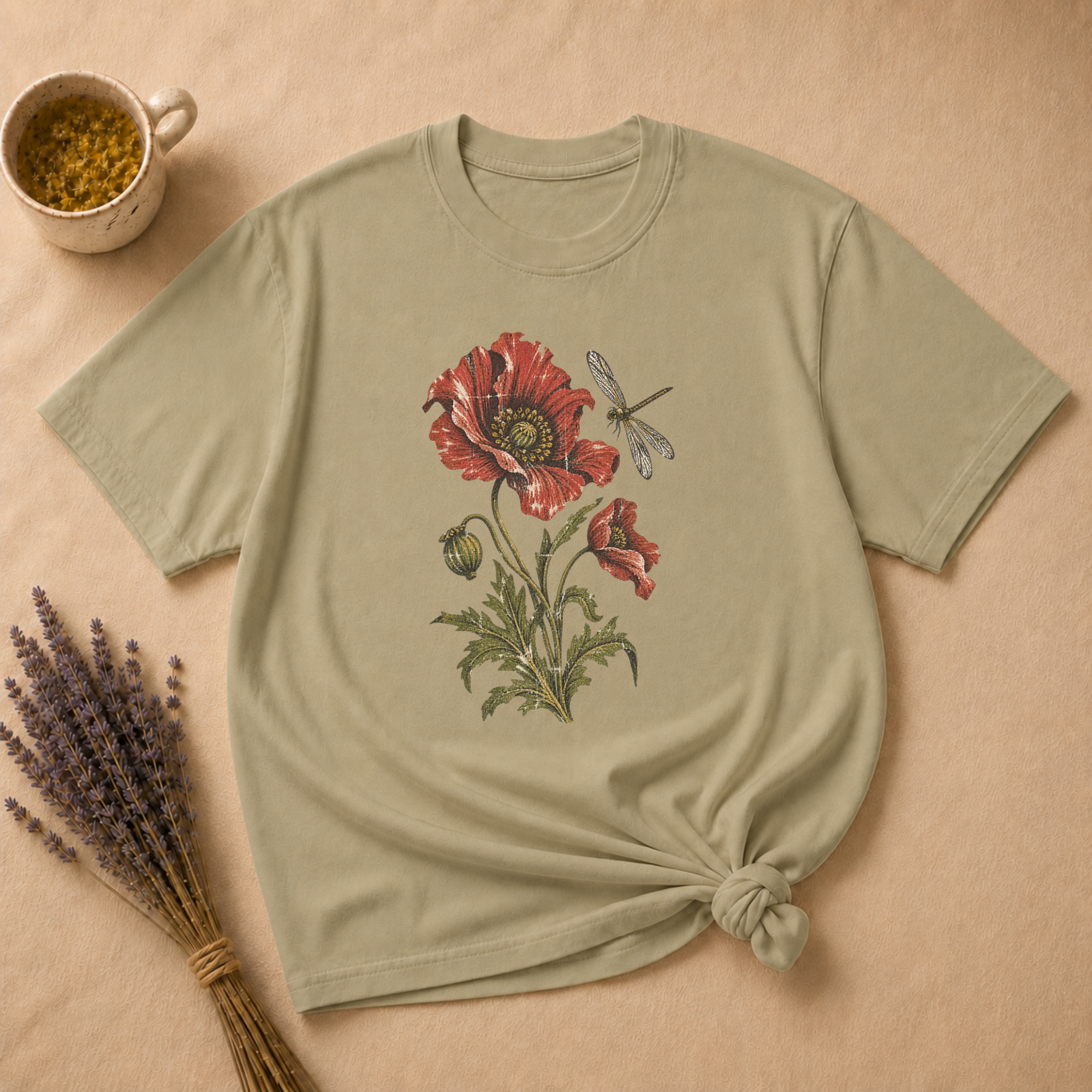 Poppy and Dragonfly T-shirt