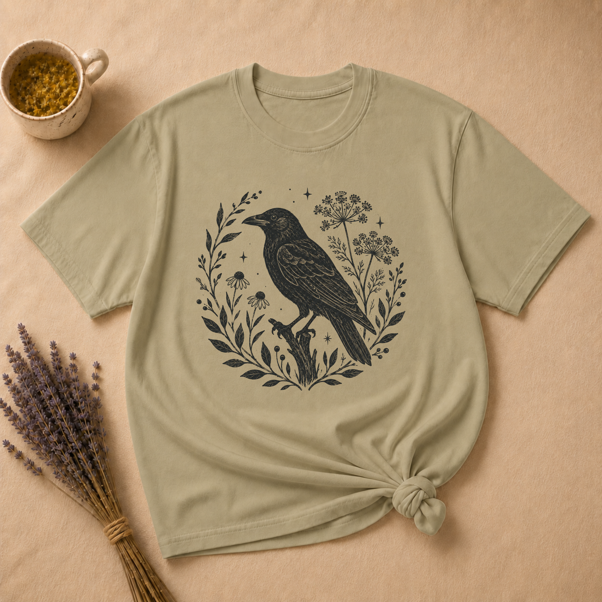 Raven Block Print T-shirt