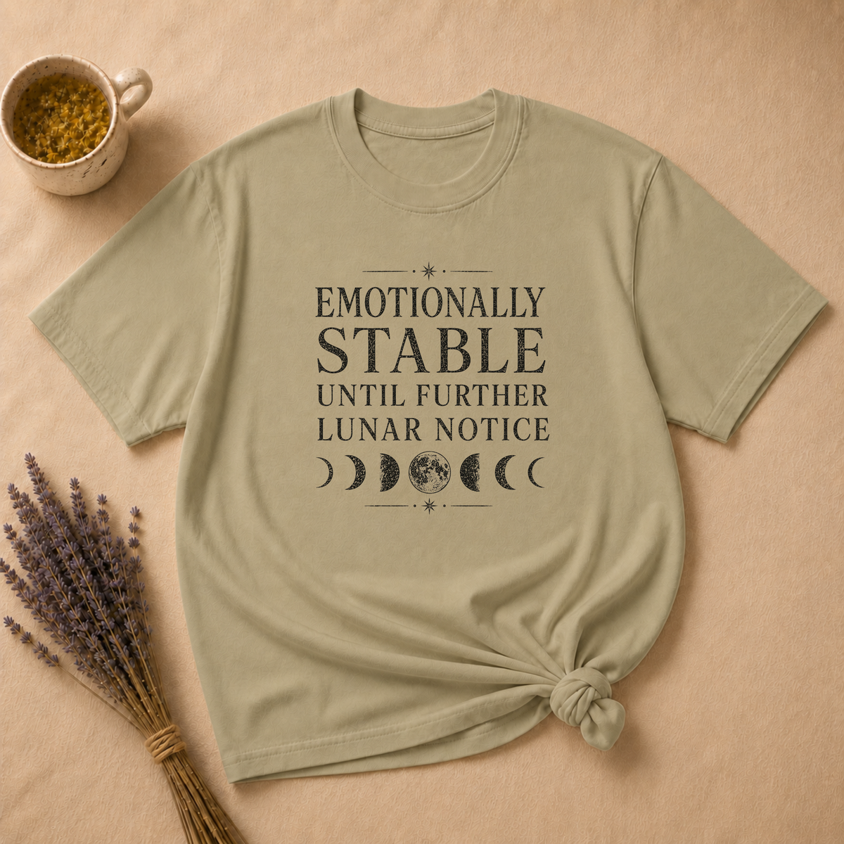 Emotionally Stable Until Further Lunar Notice T-shirt
