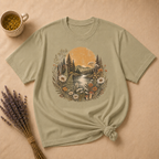 Vintage River Linocut Landscape T-shirt
