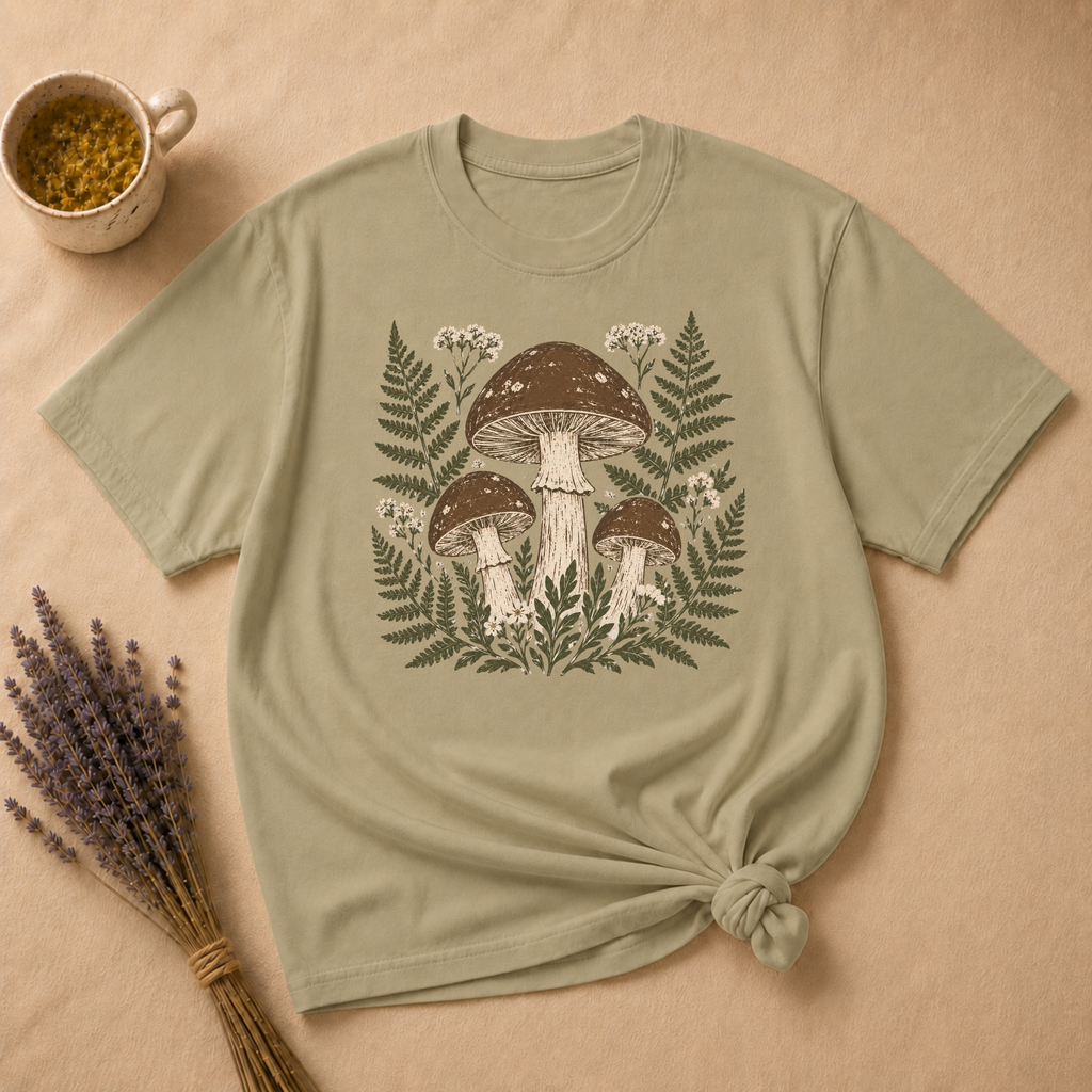 Mushroom Block Print T-shirt