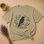 Raven and Queen Anne's Lace Block Print T-shirt