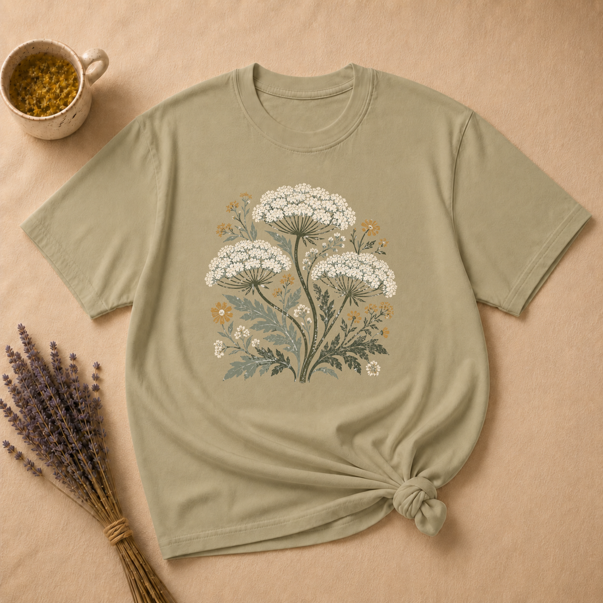 Queen Anne's Lace Block Print T-shirt