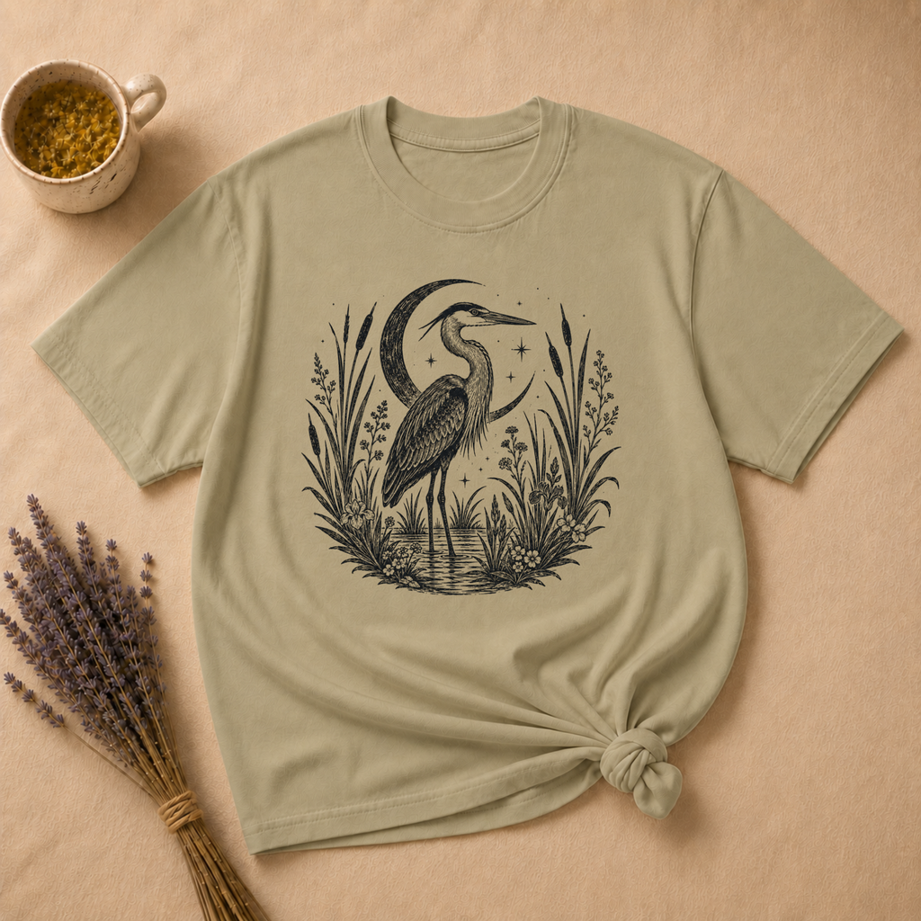 Heron Block Print T-shirt