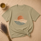 Minimal Sun and Mountains T-shirt