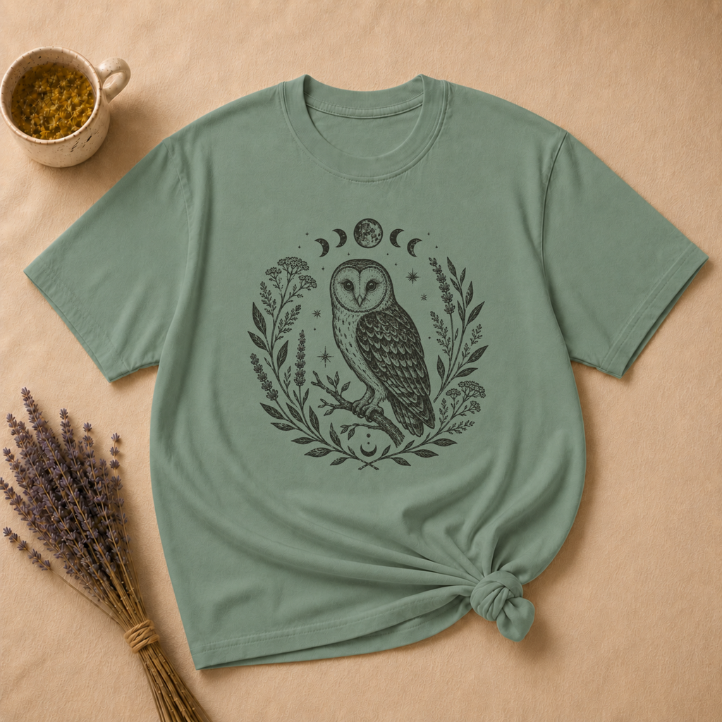 Owl Block Print T-shirt
