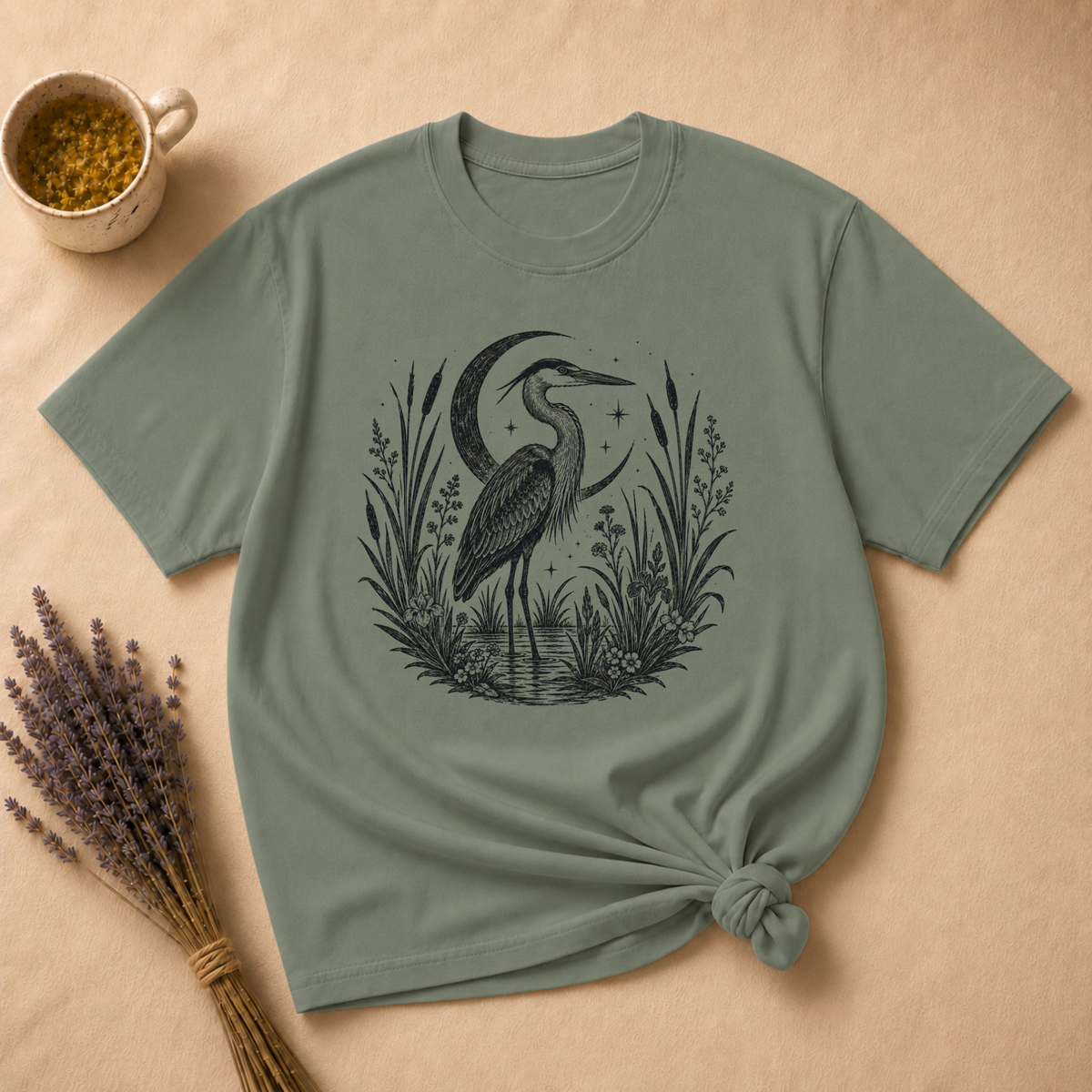 Heron Block Print T-shirt