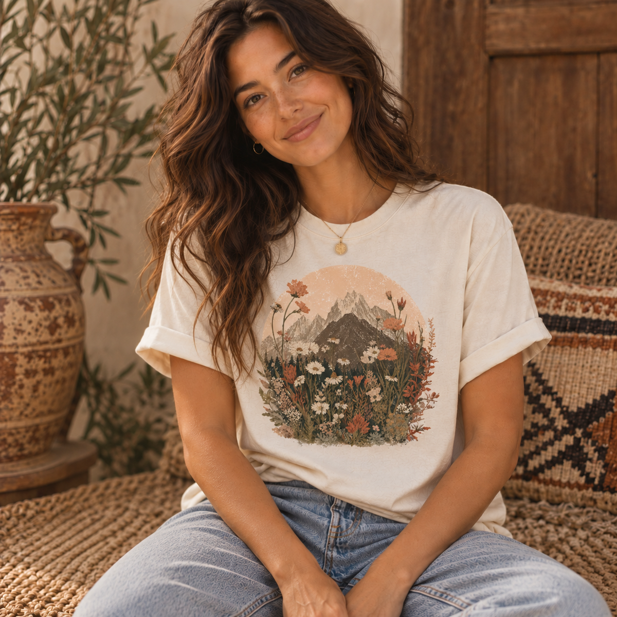 Mountains and Wildflowers T-shirt