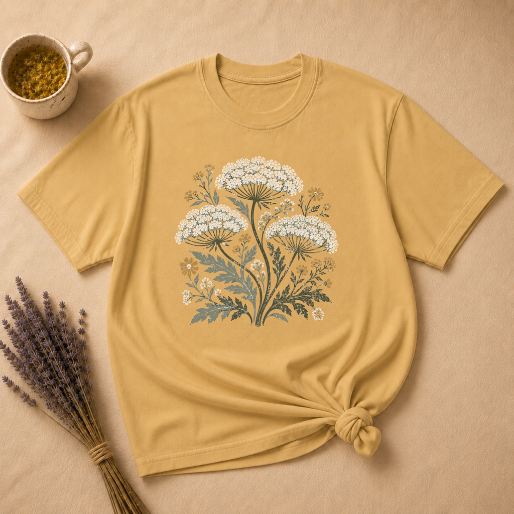 Queen Anne's Lace Block Print T-shirt