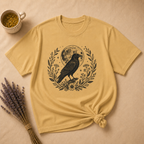 Crow and Moon Block Print T-shirt