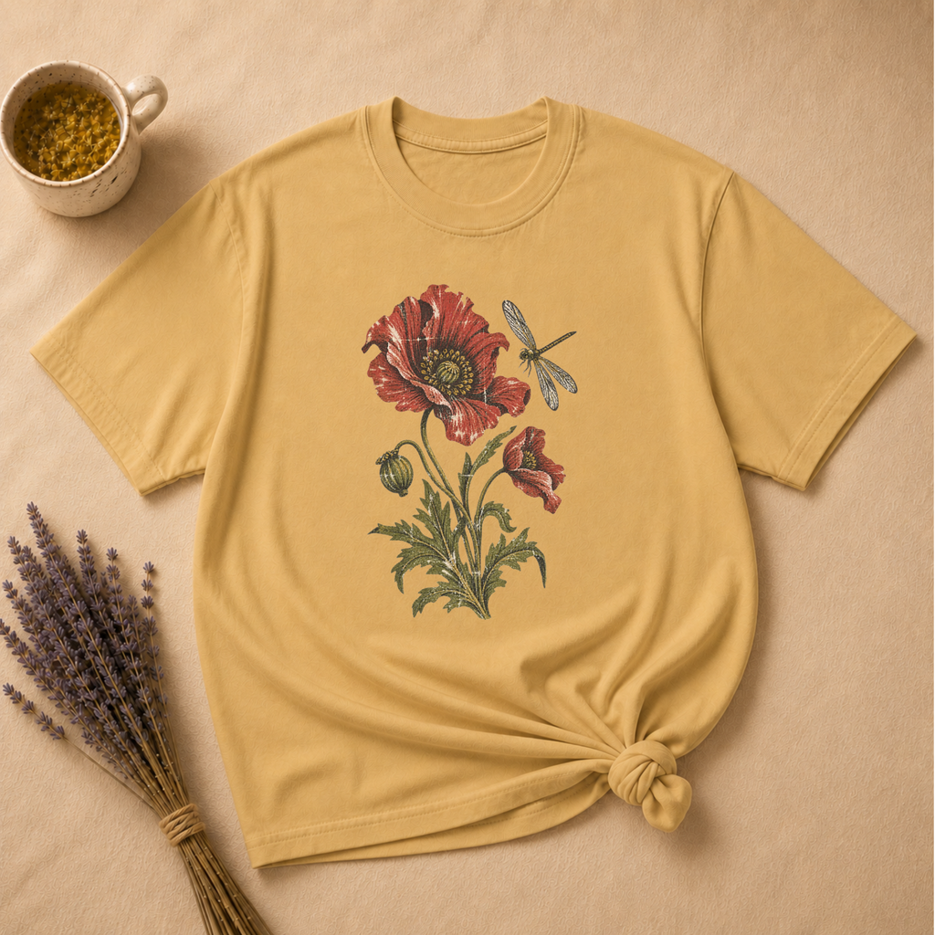Poppy and Dragonfly T-shirt