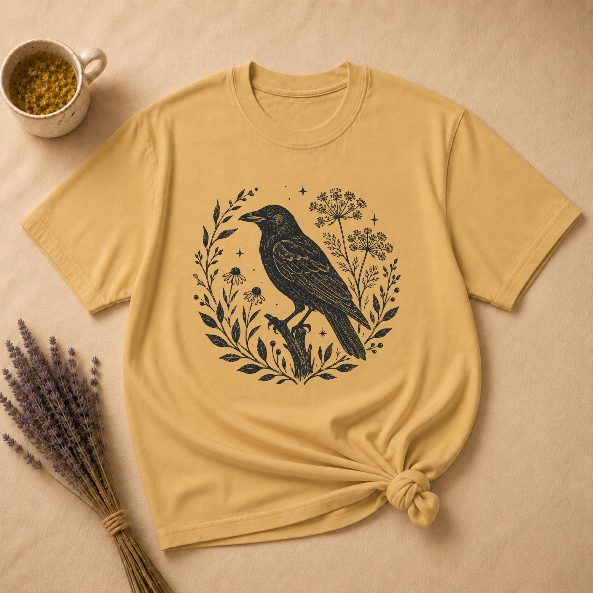Raven Block Print T-shirt